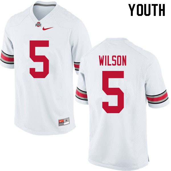 Ohio State Buckeyes #5 Garrett Wilson Youth Official Jersey White OSU47930